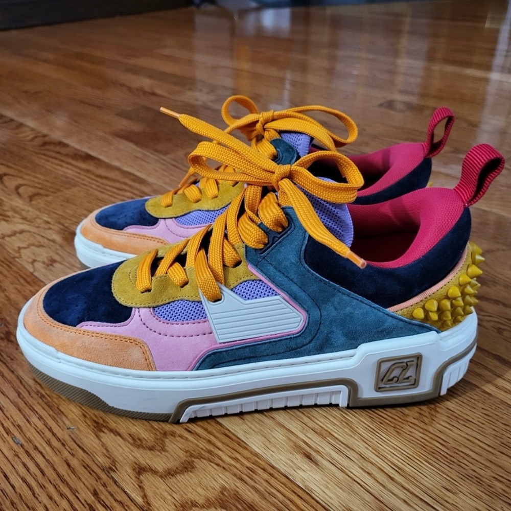 Christian Louboutin Multicolor Sneakers with Red Soles - Picture 8 of 10